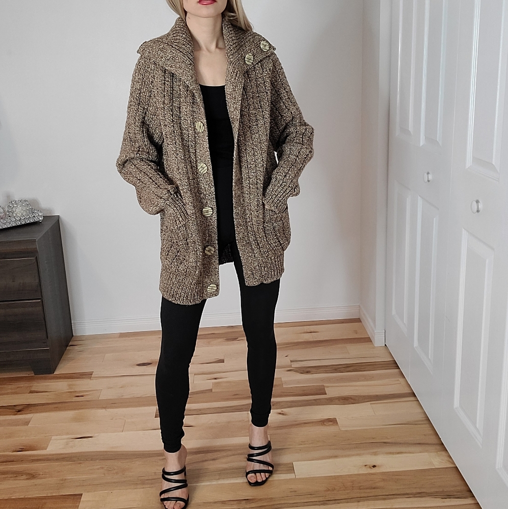 Vintage 1970's Ingo Inuit Pure Wool handcrafted cardigan sweater
